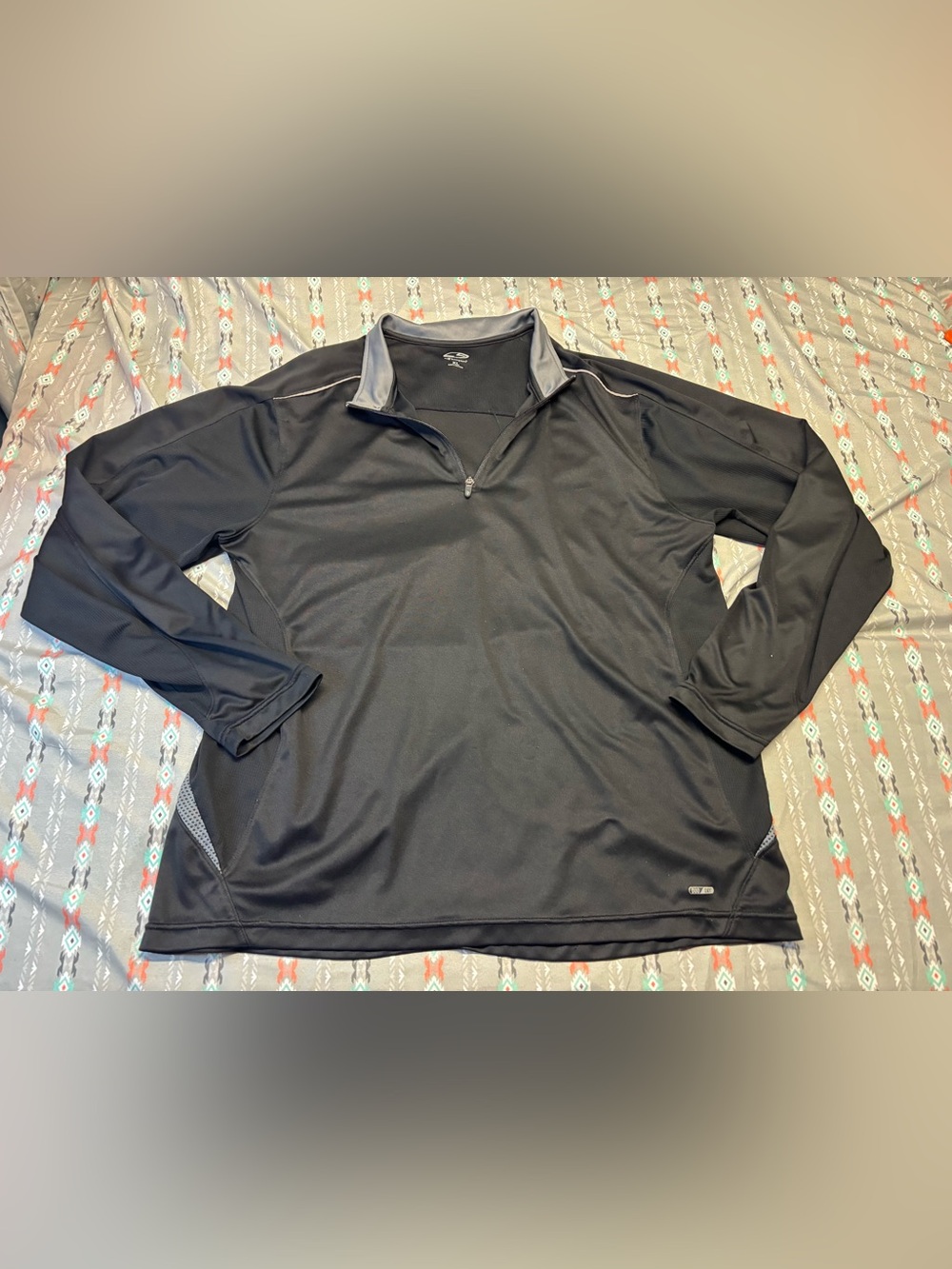 💢Mens Champion Black Athletic 1/4 Zip Pullover